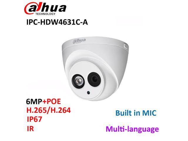 Dahua IPC-HDW4631C-A 6MP 50M IR Support PoE Built-in Mic Network Dome IP Camera