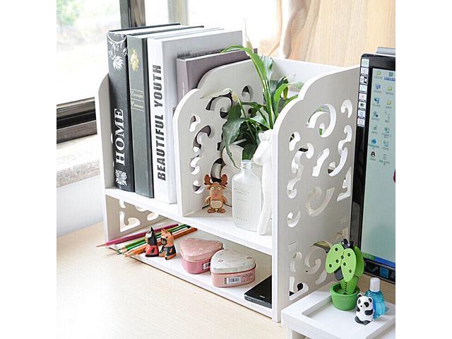 Jerry Maggie Desktop Organizer Shelves 2 Tier Rack Wpc Storage Free Standing Shelving For Study Room Bedroom Bathroom Kitchen