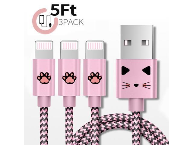 HanTop Lightning Cable, iPhone Charger 3PACK 5Feet Nylon Braided Charging Cable Cord Lightning to USB Cable Charger Compatible with Apple iPhone HanTop Lightning Cable, iPhone Charger 3PACK 5Feet Nylon Braided Charging Cable Cord Lightning to USB Cable Charger Compatible with Apple iPhone