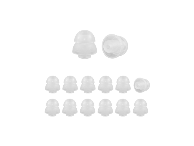 6 Large Clear Double Flange Replacement Eartips buds gels for Westone Earphones 