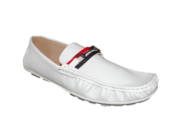 white driving loafers