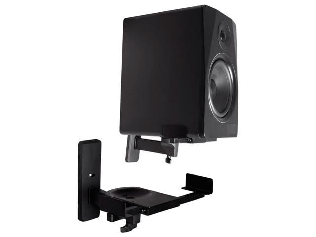 bookshelf speakers on wall