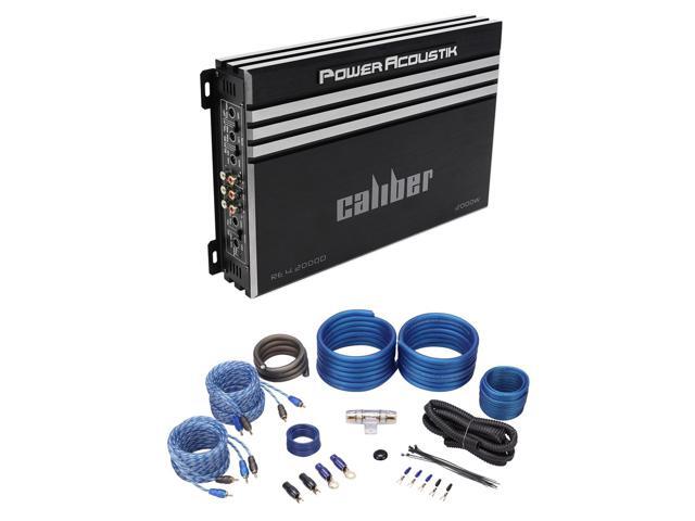 Rockville RXA-F2 2400 Watt Peak//1200w RMS 4 Channel Car Stereo Amplifier+Amp Kit