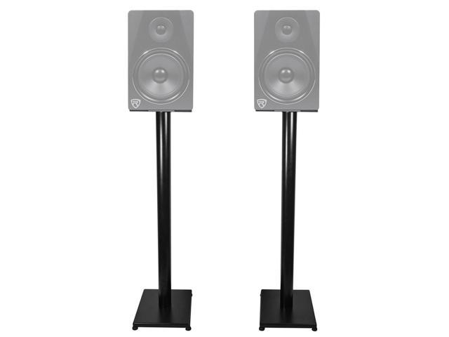 Pair Rockville Rs37b 37 Steel Bookshelf Speaker Studio Monitor
