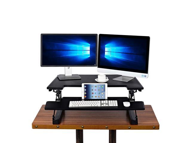 Standing Desk Converter Riser With Keyboard Tray Height Adjustable