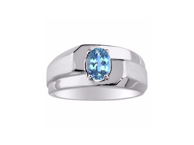 Birthstone Ring Sterling Silver or Yellow Gold Plated Silver Blue Topaz Ring
