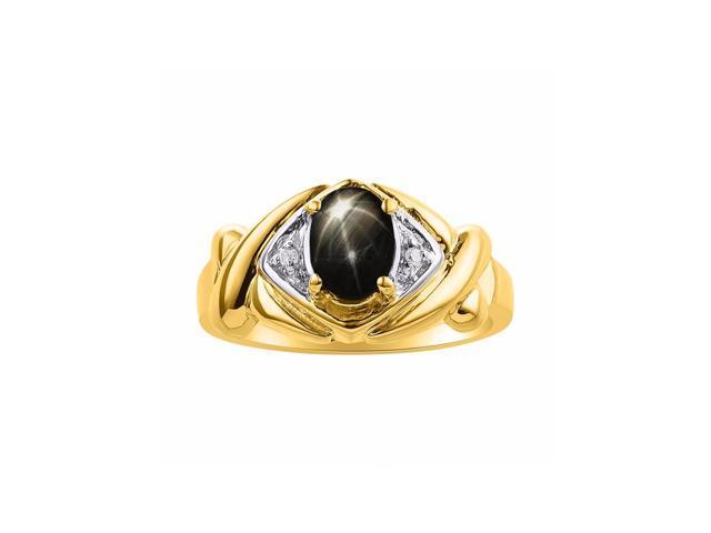 Color Stone Birthstone Ring Diamond /& Black Star Sapphire Ring Set In Sterling Silver XO Hugs /& Kisses