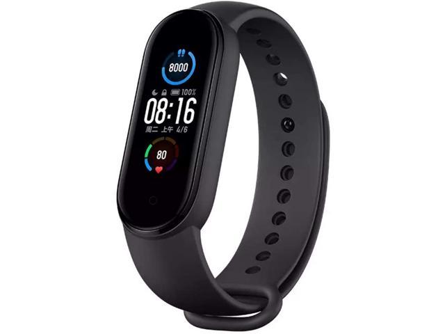 Xiaomi Mi Band 5 Smart Bracelet with 1.1-inch AMOLED True Color Display•Animated dial, 24-Hour Heart Rate Sleep, Walk, Swimming Monitor 5ATM Waterproof, Standard Version (Black)