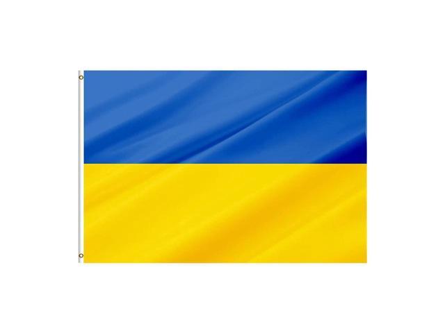 Ukraine 3X5 Ft Flag with Brass Grommets Ukrainian National Indoor Outdoor Flags & Banners Sign 