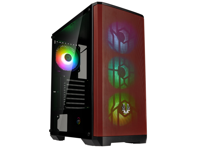 BitFenix NOVA MESH SE TG ARGB Edition Case, Black Body/Red Mesh ...