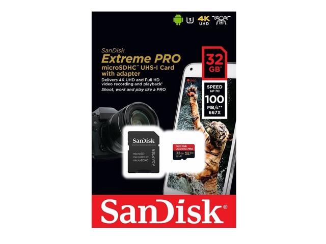 Gently Superficial alias SanDisk 32GB Extreme Pro microSDHC UHS-I/U3 Class 10 V30 A1 Memory Card  100MB/s (SDSQXCG-032G) - Newegg.com
