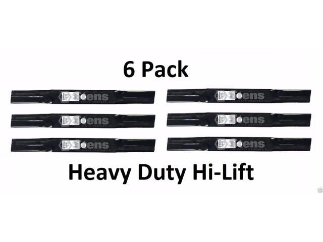 6 Pack Stens 330-688 HD Hi-Lift Blade Fits John Deere M141786 M83363 AM102402