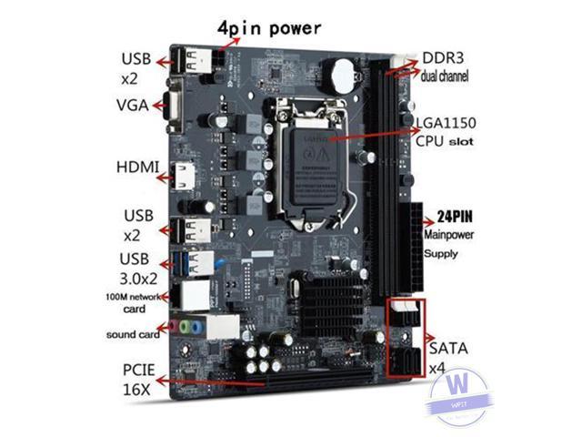 Shumo H81 LGA 1150 Socket de Carte MèRe LGA1150 Micro-ATX Desktop Image USB2.0 SATA2.0 Double Canal 32 GB DDR3 1600 pour Intel