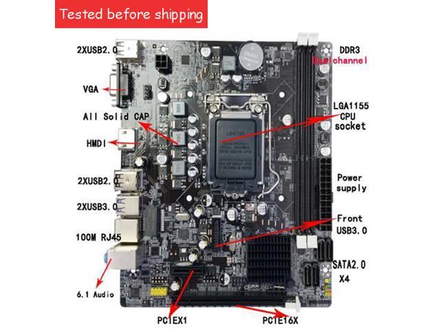 (4XSATA)16GB M-ATX B75 LGA1155 Motherboard DDR3 USB3.0 VGA HDMI 1155  Motherboard Dual Channel Mainboard-2 years warranty