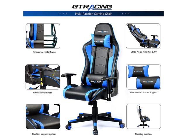 GTRACING Audio Gaming Chair w/ Bluetooth Speaker for Pro Gamer Heavy Duty 400lbs 