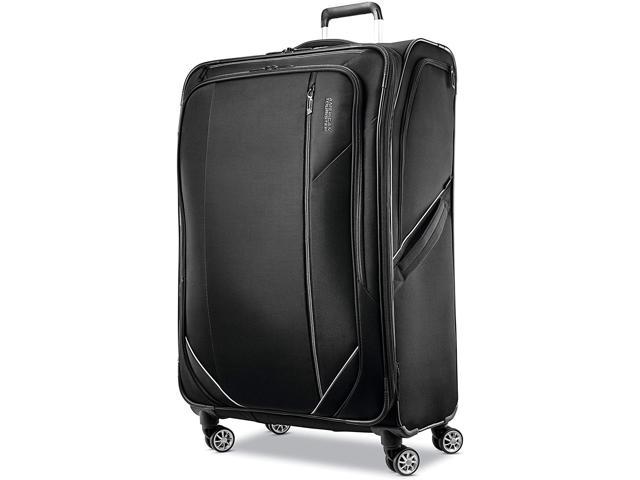 Photo 1 of American Tourister Zoom Turbo Softside Expandable Spinner Wheel Luggage, Black, Checked-Large 28-Inch