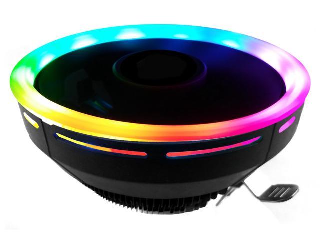 TRONWIRE TW-12 RGB LED CPU Cooler With Aluminum Heatsink & 4-Pin PWM 120mm Fan With Thermal Paste For Intel AMD Universal Socket 1200 1151 1150 AM3 AM2 Desktop PC Computer