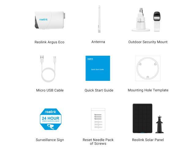Reolink Solar Panel For Reolink Go Argus 2 Argus Eco Argus Pro And Argus Pt Solar Panel