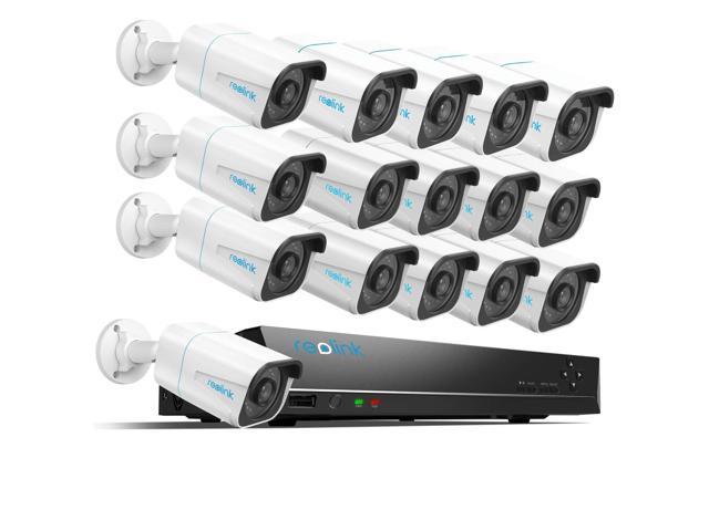 Reolink PoE Security Camera System Bundle, 16pcs 8MP Person/Vehicle ...