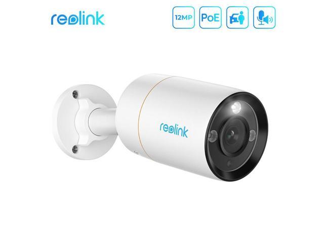 Reolink 12MP Ultra HD PoE Outdoor Security Camera, Color Night Vision, Human/Vehicle Detection, Two Way Talk, Timelapse, Work with Smart Home Support Micro SD Card(Max.256G)/NVR/FTP - RLC-1212A