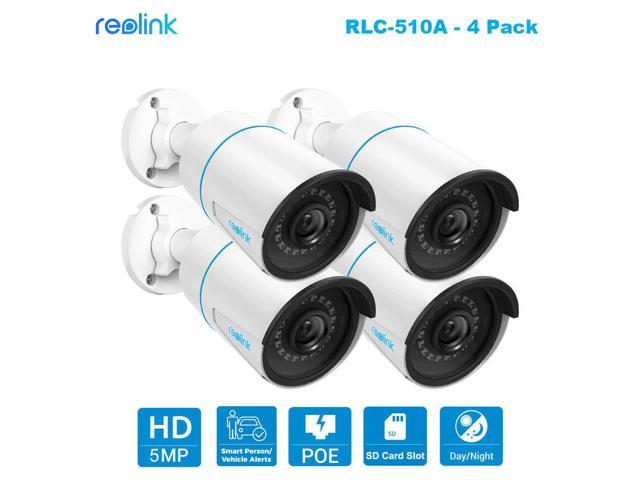 REOLINK 4pcs RLC-510A, 5MP Security IP PoE Camera, Surveillance Outdoor ...