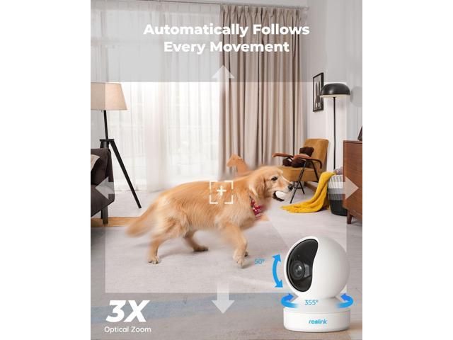 REOLINK E1 Zoom 5MP Auto Tracking PTZ Indoor Security Camera, Human/Pet ...