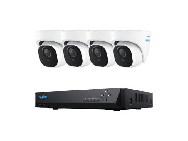 Reolink Smart 5MP 8CH Home Security Camera System, 4pcs Wired 5MP PoE ...