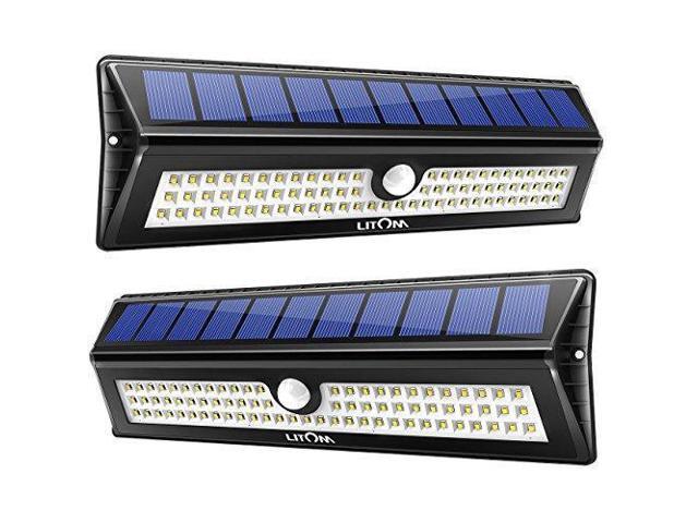 Litom 5th Generation 77 Led Super Bright Solar Lights Outdoor Motion Sensor Security Light Wireless Ip65 Waterproof Wall For Front Door