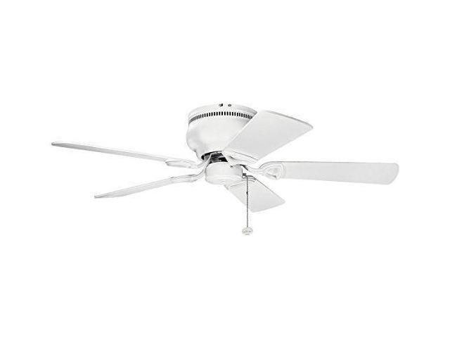 Kichler 339017mwh 42 Inch Stratmoor Ceiling Fan Pull Chain Matte White Finish With Matte White Matte White Blades