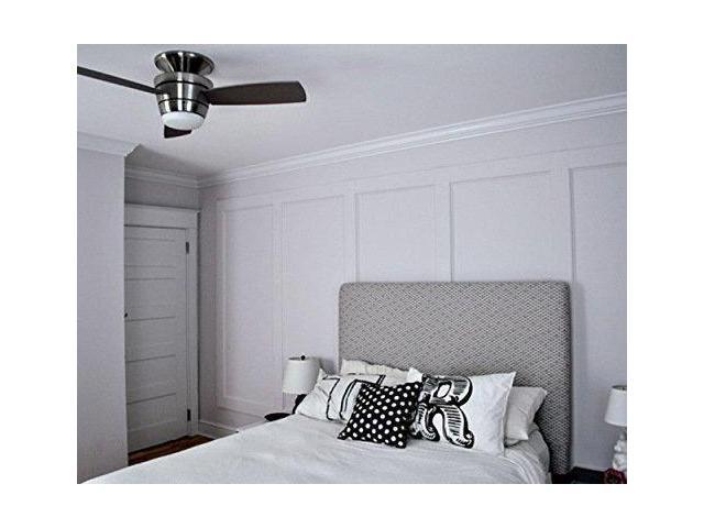 Harbor Breeze Mazon 44 In Brushed Nickel Flush Mount Indoor Ceiling Fan With Light Kit And Remote 3 Blade