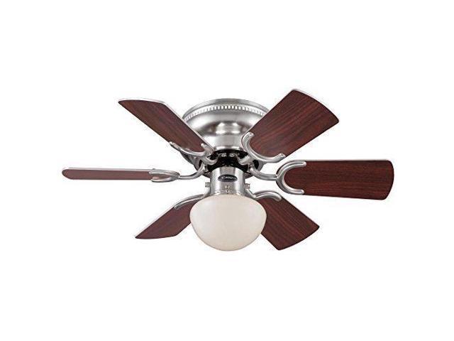 Westinghouse 7213300 Traditional Petite 30 Inch Brushed Nickel Indoor Ceiling Fan Light Kit With Opal Mushroom Glass