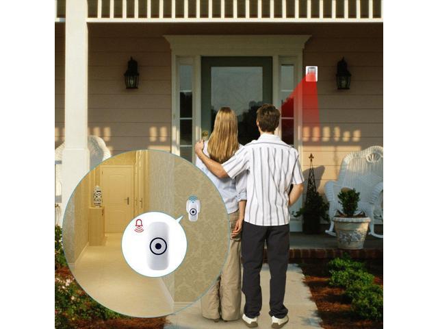 Home Security Motion Detector Alarm Wireless Driveway Alert Alarm Kit Store Hotel Door Entry Alert Sensor Chime For Business With 1 Plug In Receiver