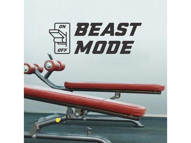 Beast Mode On Motivational Quote Gym Wall Decal For Home Bedroom Office Sport Room Fitness Center Inspirational Wall Decals Art Sticker Lettering