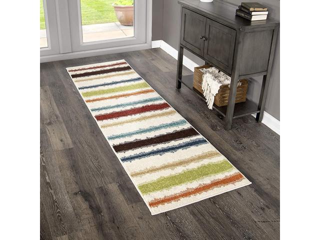 Orian Rugs Veranda Indoor Outdoor Montreal Stripes Runner Rug 2 3 X 8 Multicolor Newegg