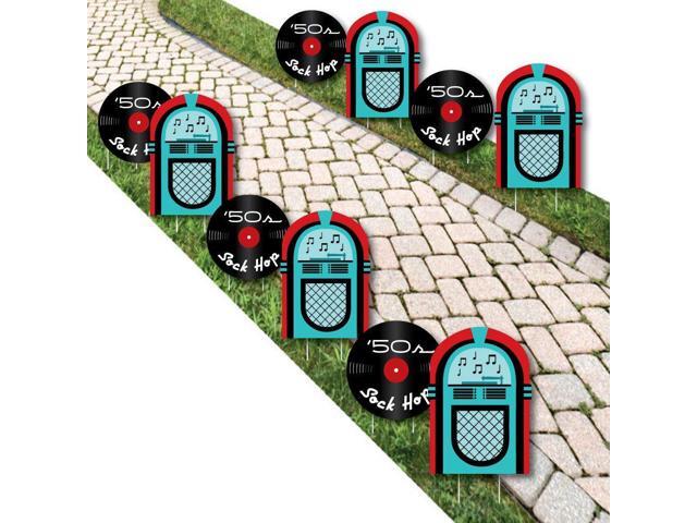 50 S Sock Hop Jukebox And Record Lawn Decorations Outdoor
