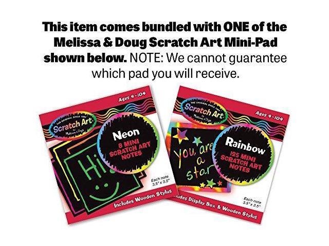 melissa & doug scratch art rainbow mini notes with wooden stylus