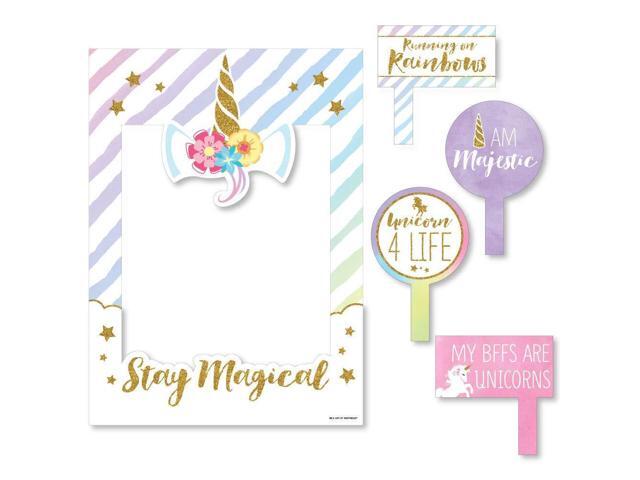 Big Dot Of Happiness Rainbow Unicorn Magical Baby Shower Or Birthday Party Selfie Photo Booth Picture Frame Props Printed On Sy