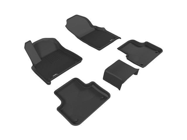 Tan 3D MAXpider Third Row Custom Fit All-Weather Floor Mat for Select Audi Q7 Models Kagu Rubber 