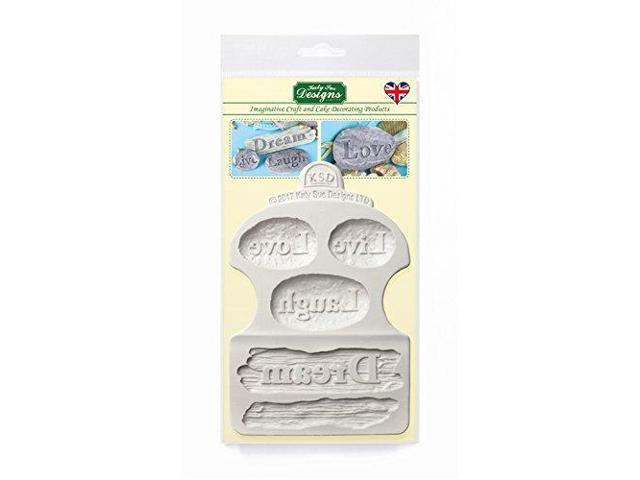 Katy Sue Dream Driftwood And Word Stones Silicone Mold For Cake