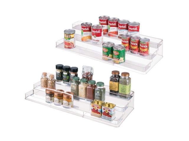 Mdesign Large Plastic Adjustable Expandable Kitchen Cabinet