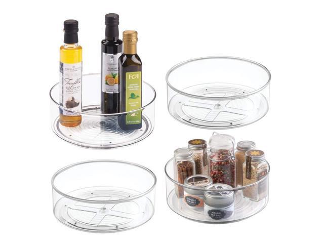 Mdesign Plastic Lazy Susan Spinning Food Storage Turntable For