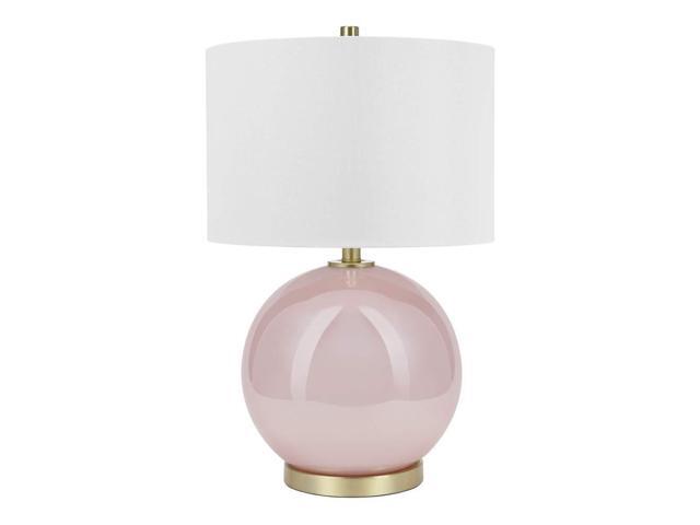 Catalina Lighting 20949 000 Contemporary Round Table Lamp White Shade And 3 Way Rotary Switch 24 H Pink Newegg Com