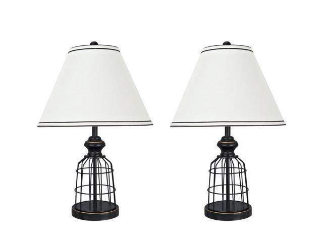 Aspen Creative 40140 02 22 High Traditional Metal Wire Table Lamp Matte Black