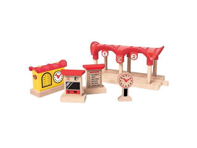 hape wooden railway table play set