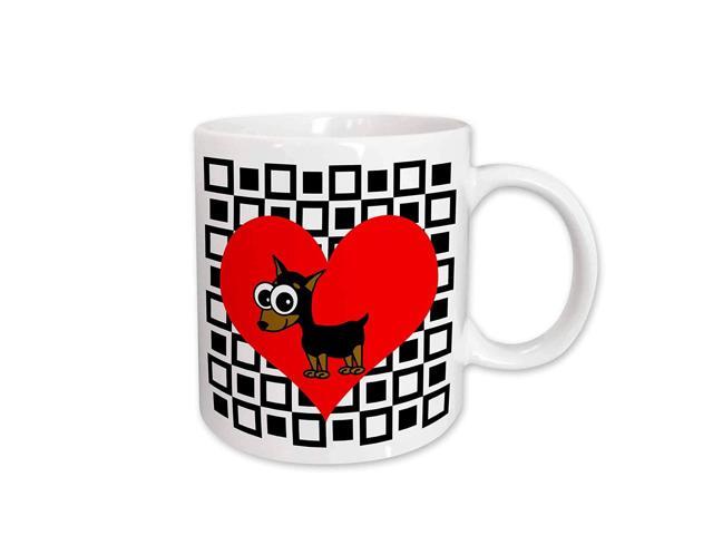 3dRose I Love My Boston Terrier Ceramic Mug 15-Ounce