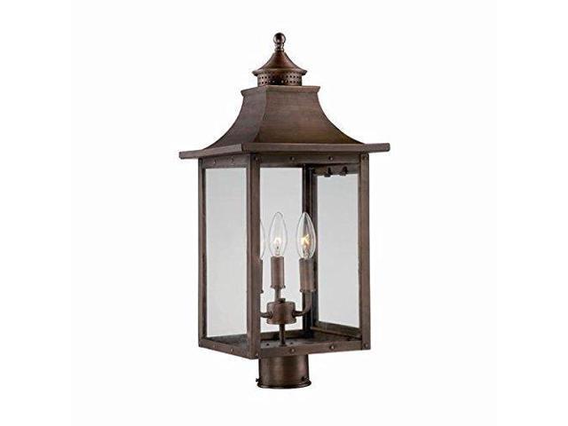 Acclaim 8317cp St Charles Collection 3 Light Post Mount Outdoor Fixture Copper Patina Newegg Com
