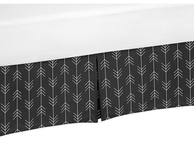 Sweet Jojo Designs Black And White Woodland Arrow Boy Pleated Crib