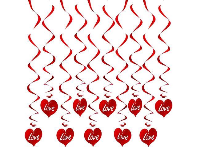 Blulu Hanging Heart Swirls Valentines Day Decorations Valentine S
