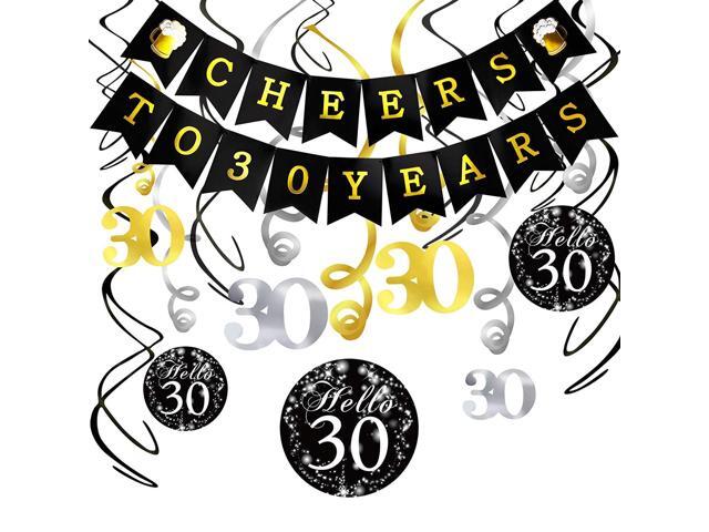 30th Birthday Decorations Kit Konsait Cheers To 30 Years Banner