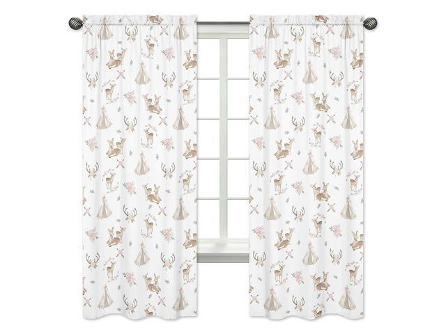 Sweet Jojo Designs Blush Pink Mint Green And White Boho Window